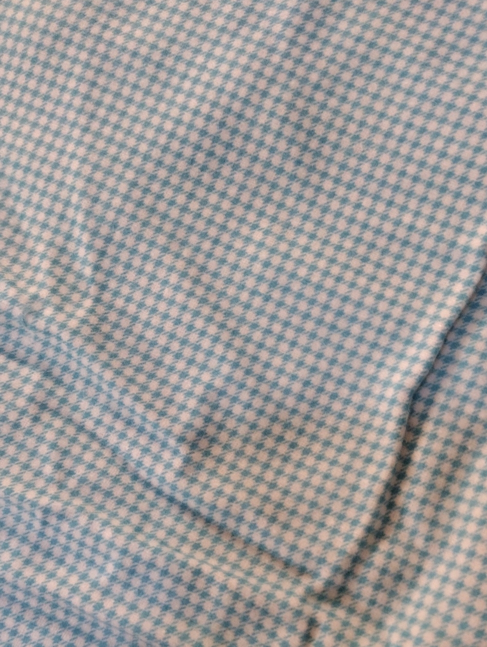 Light Baby Blue Soft Gingham Fabric 40x20 Brushed Cotton